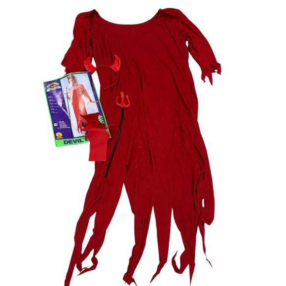 Devil Lady Costume One Size Adult Halloween Outfit - Picture 2 of 4